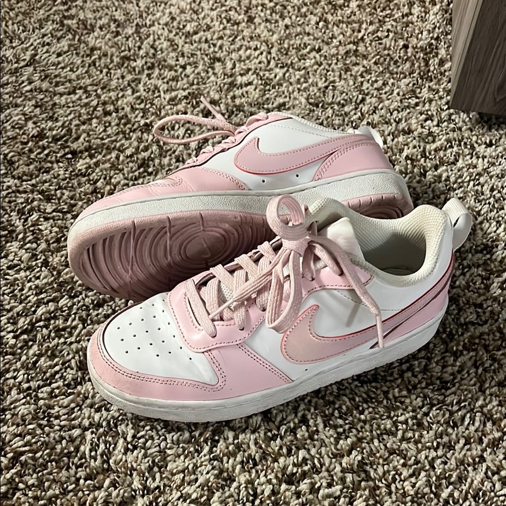 Nike Pastel Pink and White Sneakers